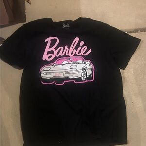 Barbie Black T-Shirt with Pink Graphic women’s size extra large